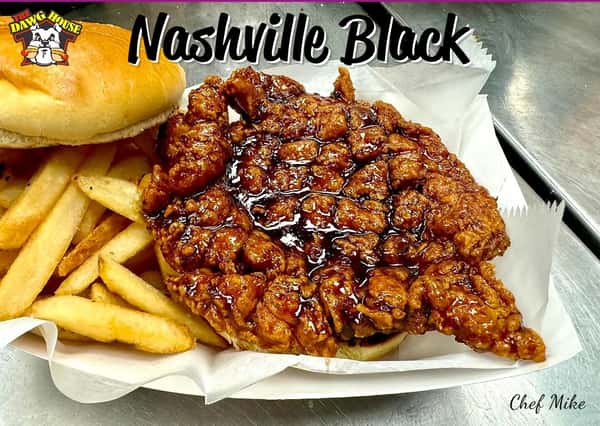 Nashville hot chicken sandwich with pickles